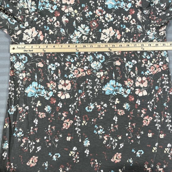Pure Jill Tunic Womens Large Tall Asymmetric Floral Organic Cotton - Picture 6 of 8